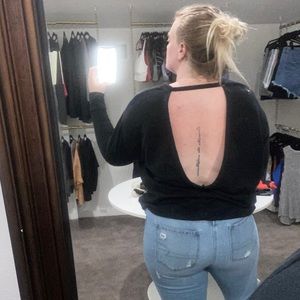 Open back Nike pullover sweater